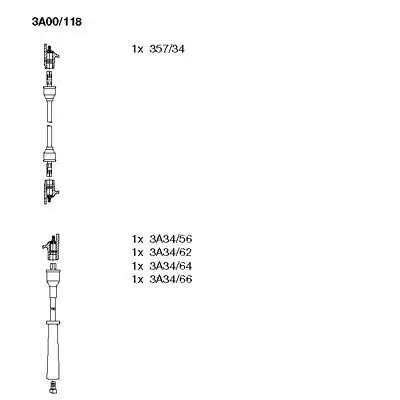 Zündleitungssatz BREMI 3A00/118 Bild Zündleitungssatz BREMI 3A00/118
