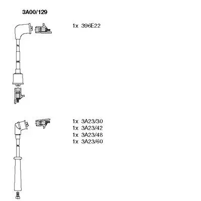 Zündleitungssatz BREMI 3A00/129 Bild Zündleitungssatz BREMI 3A00/129