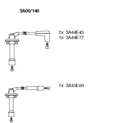 Zündleitungssatz BREMI 3A00/140 Bild Zündleitungssatz BREMI 3A00/140