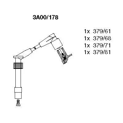 Zündleitungssatz BREMI 3A00/178 Bild Zündleitungssatz BREMI 3A00/178