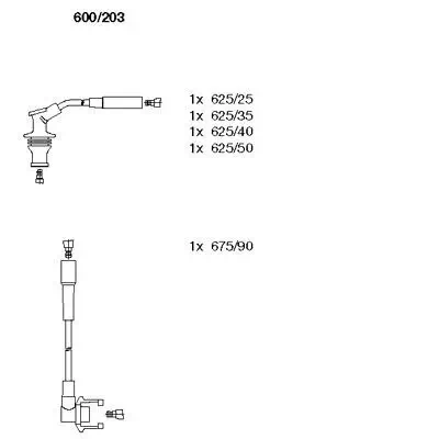 Zündleitungssatz BREMI 600/203 Bild Zündleitungssatz BREMI 600/203