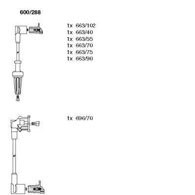 Zündleitungssatz BREMI 600/288 Bild Zündleitungssatz BREMI 600/288