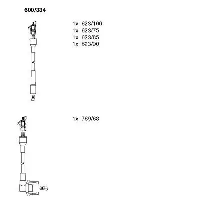 Zündleitungssatz BREMI 600/334 Bild Zündleitungssatz BREMI 600/334