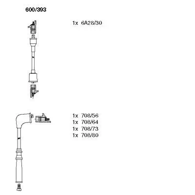 Zündleitungssatz BREMI 600/393 Bild Zündleitungssatz BREMI 600/393