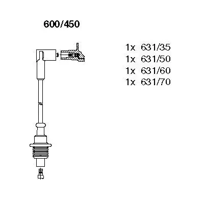 Zündleitungssatz BREMI 600/450 Bild Zündleitungssatz BREMI 600/450