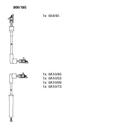 Zündleitungssatz BREMI 800/185 Bild Zündleitungssatz BREMI 800/185
