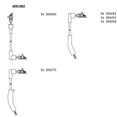 Zündleitungssatz BREMI 800/262 Bild Zündleitungssatz BREMI 800/262
