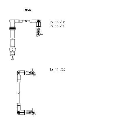 Zündleitungssatz BREMI 954 Bild Zündleitungssatz BREMI 954