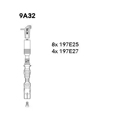 Zündleitungssatz BREMI 9A32 Bild Zündleitungssatz BREMI 9A32