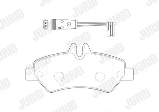 Bremsbelagsatz, Scheibenbremse Hinterachse JURID 2919009561 Bild Bremsbelagsatz, Scheibenbremse Hinterachse JURID 2919009561