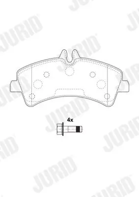 Bremsbelagsatz, Scheibenbremse JURID 2921709560 Bild Bremsbelagsatz, Scheibenbremse JURID 2921709560