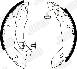 Bremsbackensatz Hinterachse JURID 361313J Bild Bremsbackensatz Hinterachse JURID 361313J
