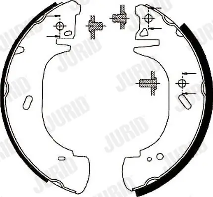Bremsbackensatz Hinterachse JURID 362302J Bild Bremsbackensatz Hinterachse JURID 362302J