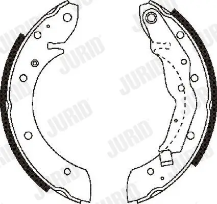 Bremsbackensatz Hinterachse JURID 362340J Bild Bremsbackensatz Hinterachse JURID 362340J