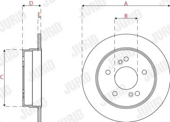 Bremsscheibe Hinterachse JURID 561698JC Bild Bremsscheibe Hinterachse JURID 561698JC