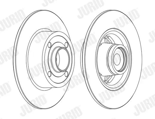 Bremsscheibe Hinterachse JURID 562376J-1 Bild Bremsscheibe Hinterachse JURID 562376J-1