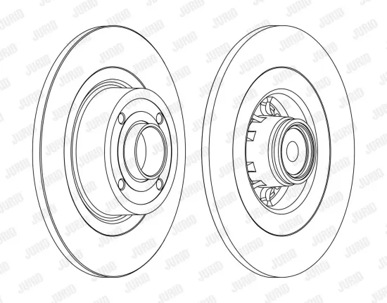 Bremsscheibe Hinterachse JURID 562379J-1 Bild Bremsscheibe Hinterachse JURID 562379J-1