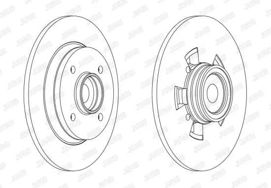 Bremsscheibe Hinterachse JURID 562450JC-1 Bild Bremsscheibe Hinterachse JURID 562450JC-1