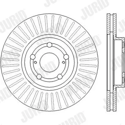 Bremsscheibe Vorderachse JURID 562453JC Bild Bremsscheibe Vorderachse JURID 562453JC