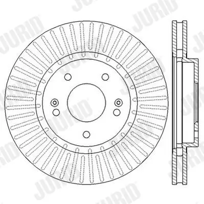 Bremsscheibe Vorderachse JURID 562549JC Bild Bremsscheibe Vorderachse JURID 562549JC