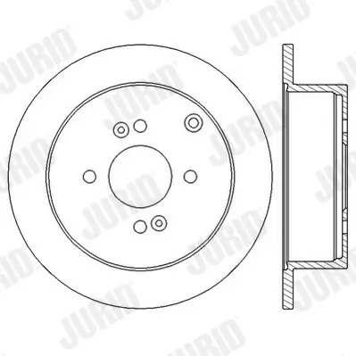 Bremsscheibe Hinterachse JURID 562551JC Bild Bremsscheibe Hinterachse JURID 562551JC