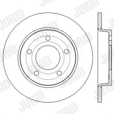 Bremsscheibe Hinterachse JURID 562560JC Bild Bremsscheibe Hinterachse JURID 562560JC