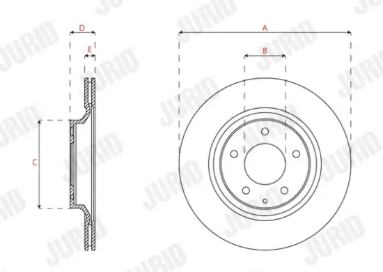 Bremsscheibe JURID 562563JC Bild Bremsscheibe JURID 562563JC