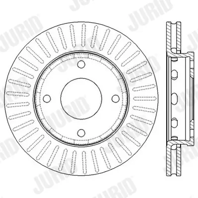 Bremsscheibe Vorderachse JURID 562575JC Bild Bremsscheibe Vorderachse JURID 562575JC