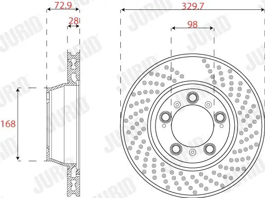 Bremsscheibe JURID 562587JC-1 Bild Bremsscheibe JURID 562587JC-1