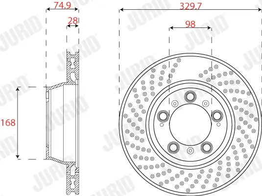 Bremsscheibe JURID 562590JC-1 Bild Bremsscheibe JURID 562590JC-1