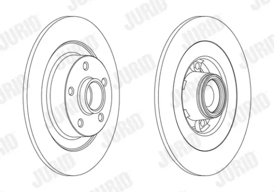 Bremsscheibe Hinterachse JURID 562608J-1 Bild Bremsscheibe Hinterachse JURID 562608J-1