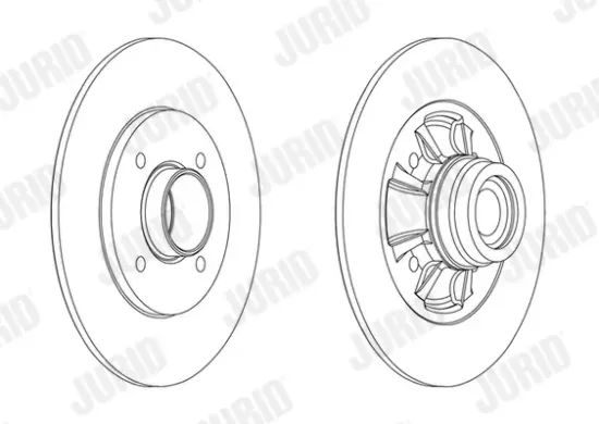 Bremsscheibe Hinterachse JURID 562610J-1 Bild Bremsscheibe Hinterachse JURID 562610J-1