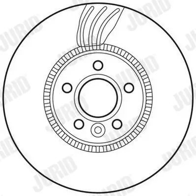 Bremsscheibe Vorderachse JURID 562643JC Bild Bremsscheibe Vorderachse JURID 562643JC