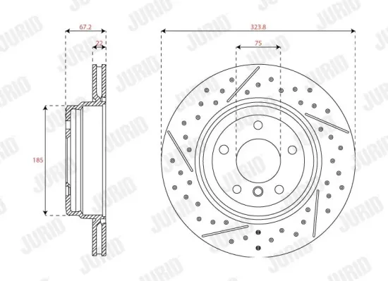 Bremsscheibe JURID 562749JC Bild Bremsscheibe JURID 562749JC