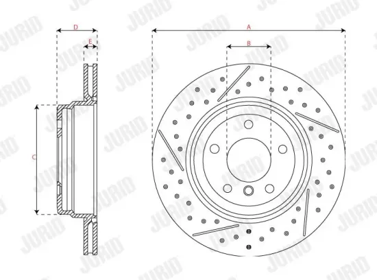 Bremsscheibe JURID 562749JC Bild Bremsscheibe JURID 562749JC