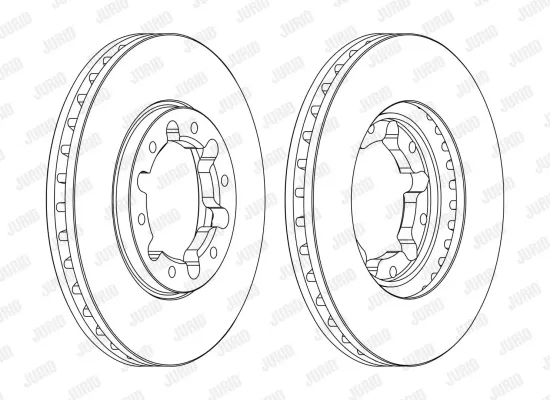 Bremsscheibe Vorderachse JURID 562809JC-1 Bild Bremsscheibe Vorderachse JURID 562809JC-1