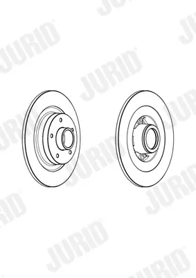 Bremsscheibe Hinterachse JURID 562974J-1 Bild Bremsscheibe Hinterachse JURID 562974J-1