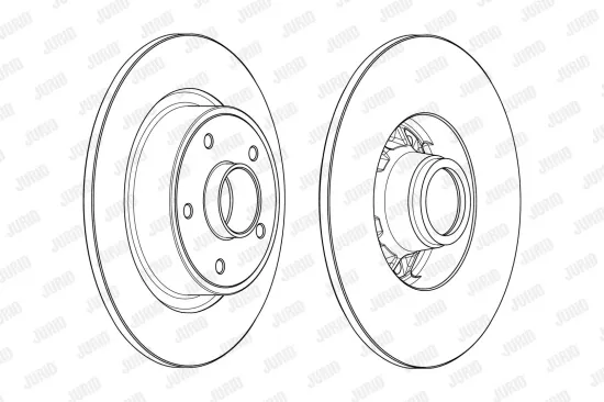 Bremsscheibe Hinterachse JURID 563004J-1 Bild Bremsscheibe Hinterachse JURID 563004J-1