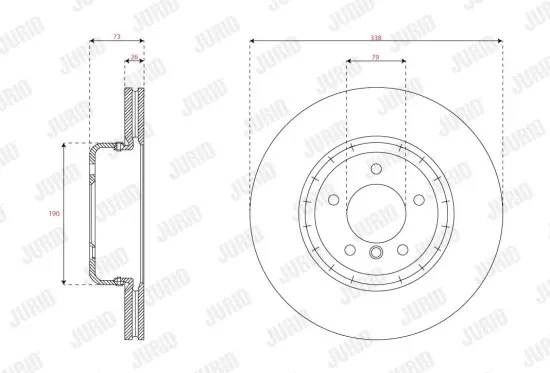 Bremsscheibe Vorderachse JURID 563082JVC-1 Bild Bremsscheibe Vorderachse JURID 563082JVC-1