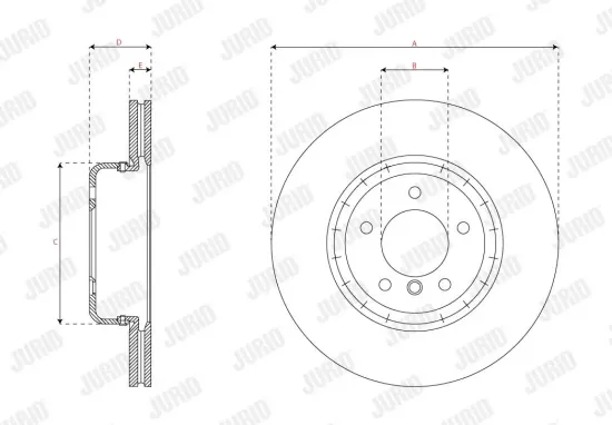 Bremsscheibe Vorderachse JURID 563082JVC-1 Bild Bremsscheibe Vorderachse JURID 563082JVC-1