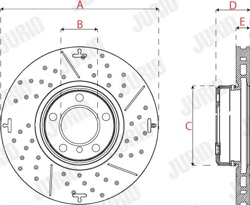 Bremsscheibe Hinterachse JURID 563207JVC-1 Bild Bremsscheibe Hinterachse JURID 563207JVC-1
