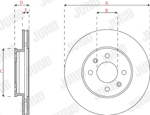 Bremsscheibe JURID 563224JC Bild Bremsscheibe JURID 563224JC