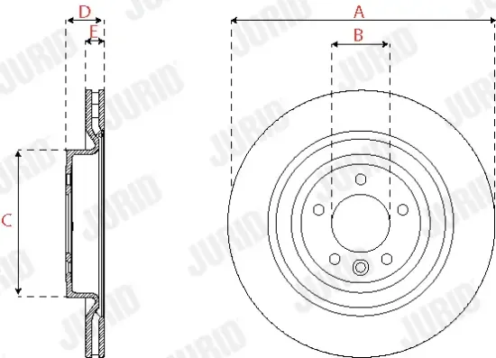 Bremsscheibe JURID 563250JC-1 Bild Bremsscheibe JURID 563250JC-1