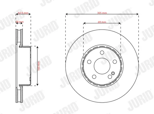 Bremsscheibe Vorderachse JURID 563251JVC-1