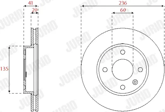 Bremsscheibe Vorderachse JURID 563252JC Bild Bremsscheibe Vorderachse JURID 563252JC