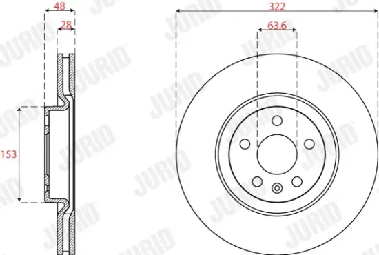 Bremsscheibe JURID 563257JC Bild Bremsscheibe JURID 563257JC