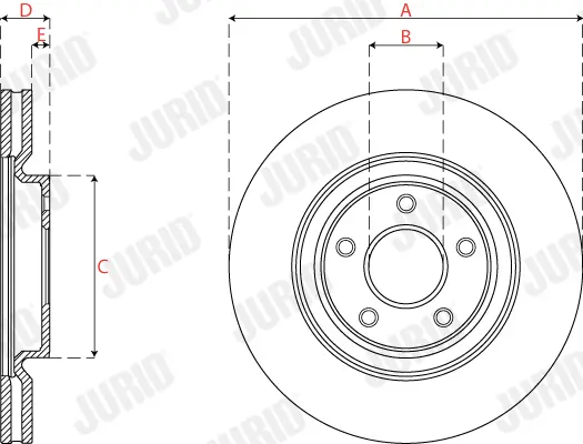 Bremsscheibe Vorderachse JURID 563277JC-1 Bild Bremsscheibe Vorderachse JURID 563277JC-1