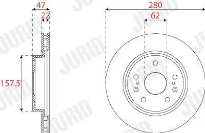 Bremsscheibe JURID 563279JC Bild Bremsscheibe JURID 563279JC