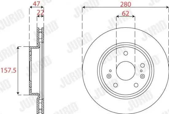 Bremsscheibe JURID 563279JC Bild Bremsscheibe JURID 563279JC