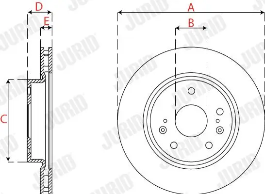 Bremsscheibe JURID 563279JC Bild Bremsscheibe JURID 563279JC